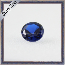 Искусственный Bule Круглый Cut Corundum синий драгоценный камень сапфир бисер